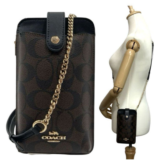 ORIG CCH  Phone Crossbody Brown Bag In Signature Canvas