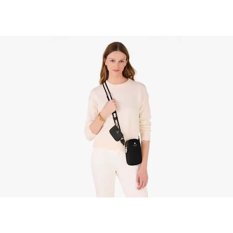 ORIG & IMPORTED KS Emma Phone Crossbody Small Black Bag with wallet
