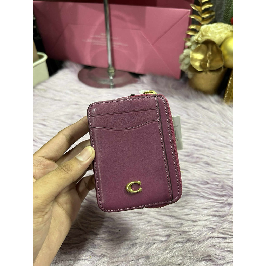 ORIG & IMPORTED CCH Retail Essential Chain Zip Card Case Pink Purple Black White Wallet