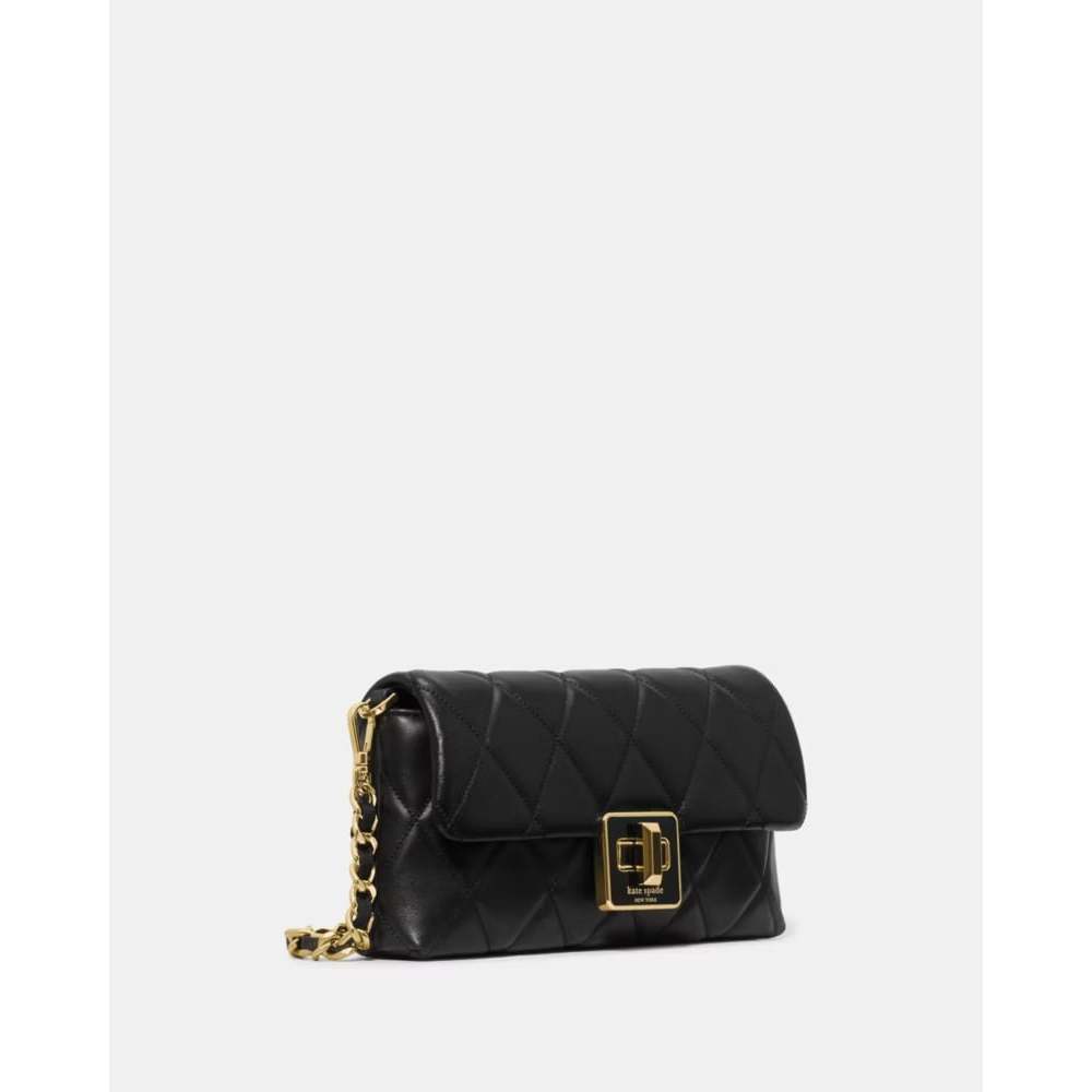ORIG & IMPORTED KS Carey Quilted Mini Crossbody Black Shoulder Bag