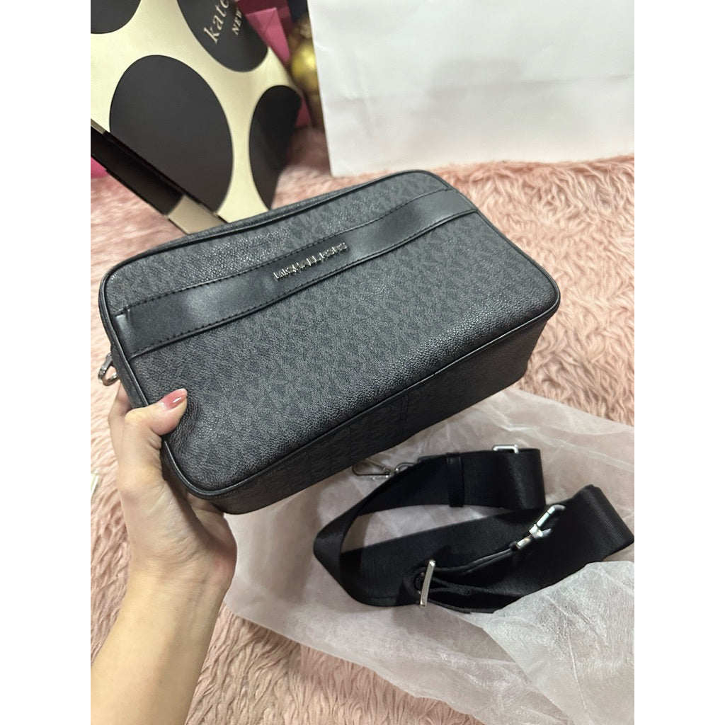 ORIG Preloved MK Kenly Large Logo Crossbody Black Camera Bag