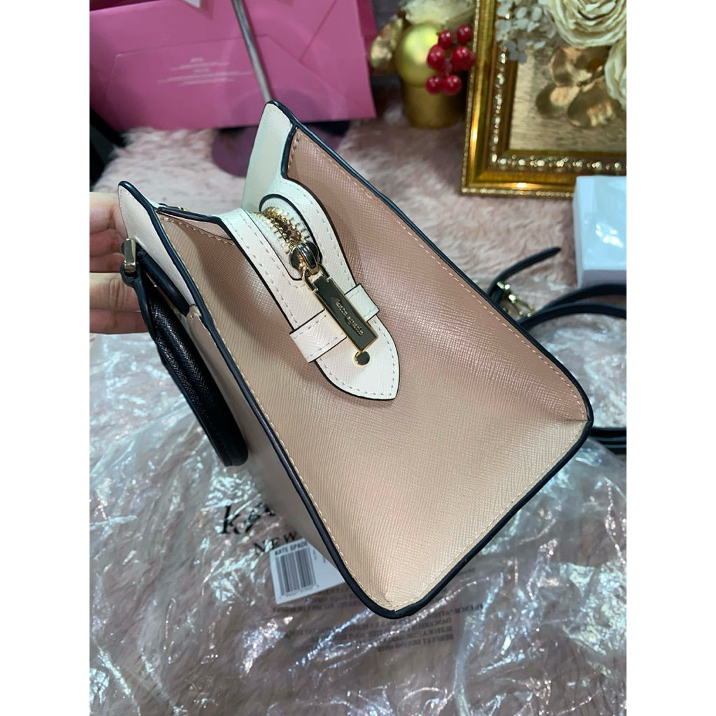 ORIG Preloved KS Madison Small Satchel Beige Bag