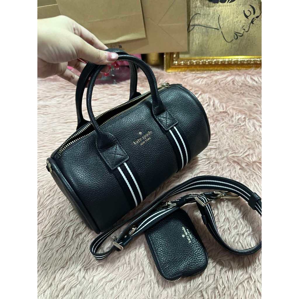 ORIG Preloved KS Rosie Small Duffle Crossbody Black Bag with Wallet