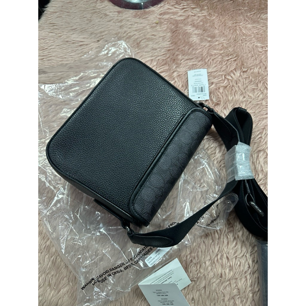 ORIG & IMPORTED CCH Sullivan Flap Crossbody Men's Bag In Signature Canvas in Charcoal Black