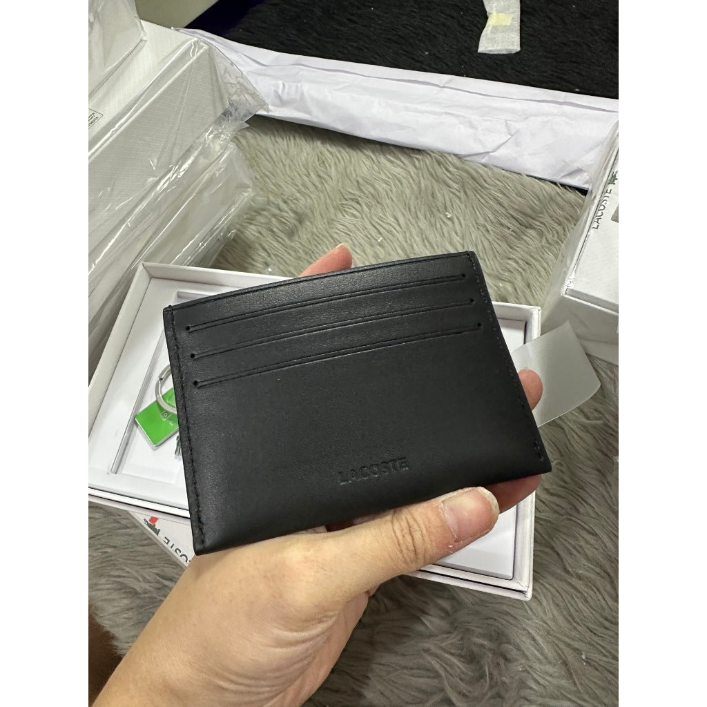 AUTHENTIC/ORIGINAL LCT Men's Card Holder Wallet & Polo Key Chain Gift Set Black