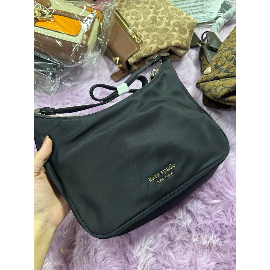 ORIG Preloved Retail KS The Little Better Sam Nylon Small Shoulder Bag Black