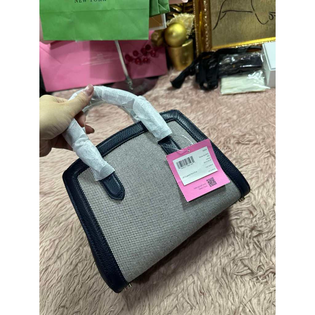 ORIG & IMPORTED KS Knott Canvas Mini Satchel Blue Bag