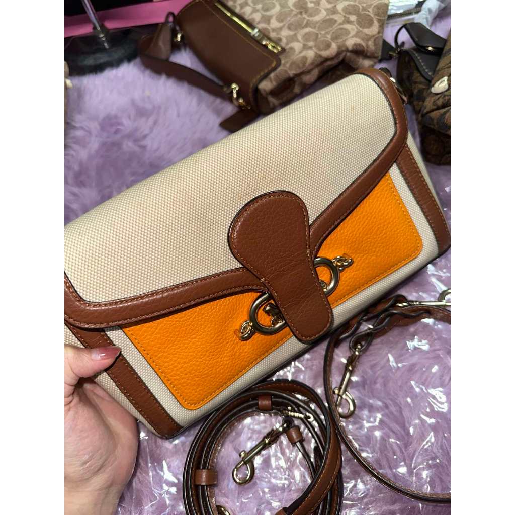 ORIG Preloved CCH Jade Shoulder Bag Orange Beige