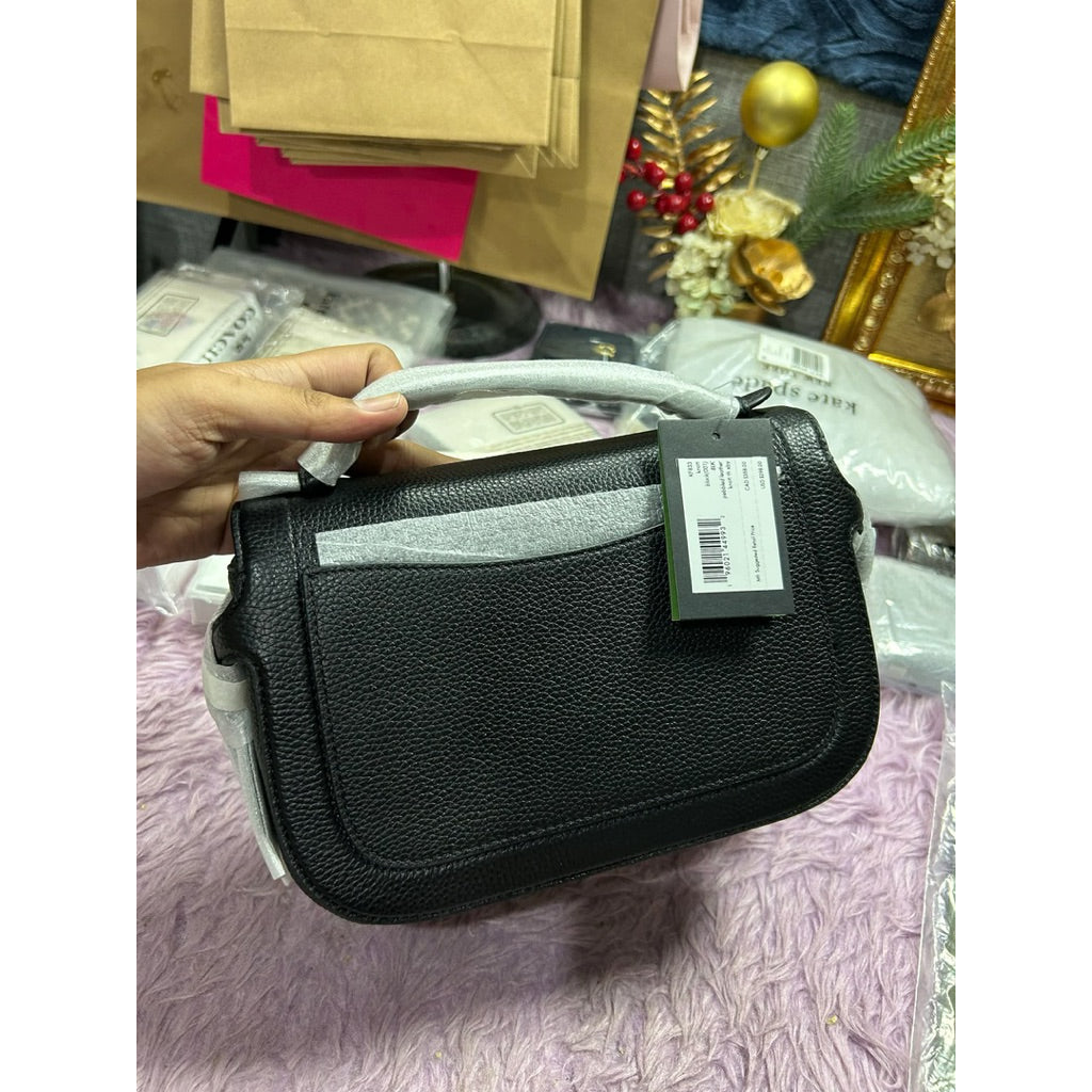 ORIG & IMPORTED KS Knott Top-handle Crossbody Small Black Bag