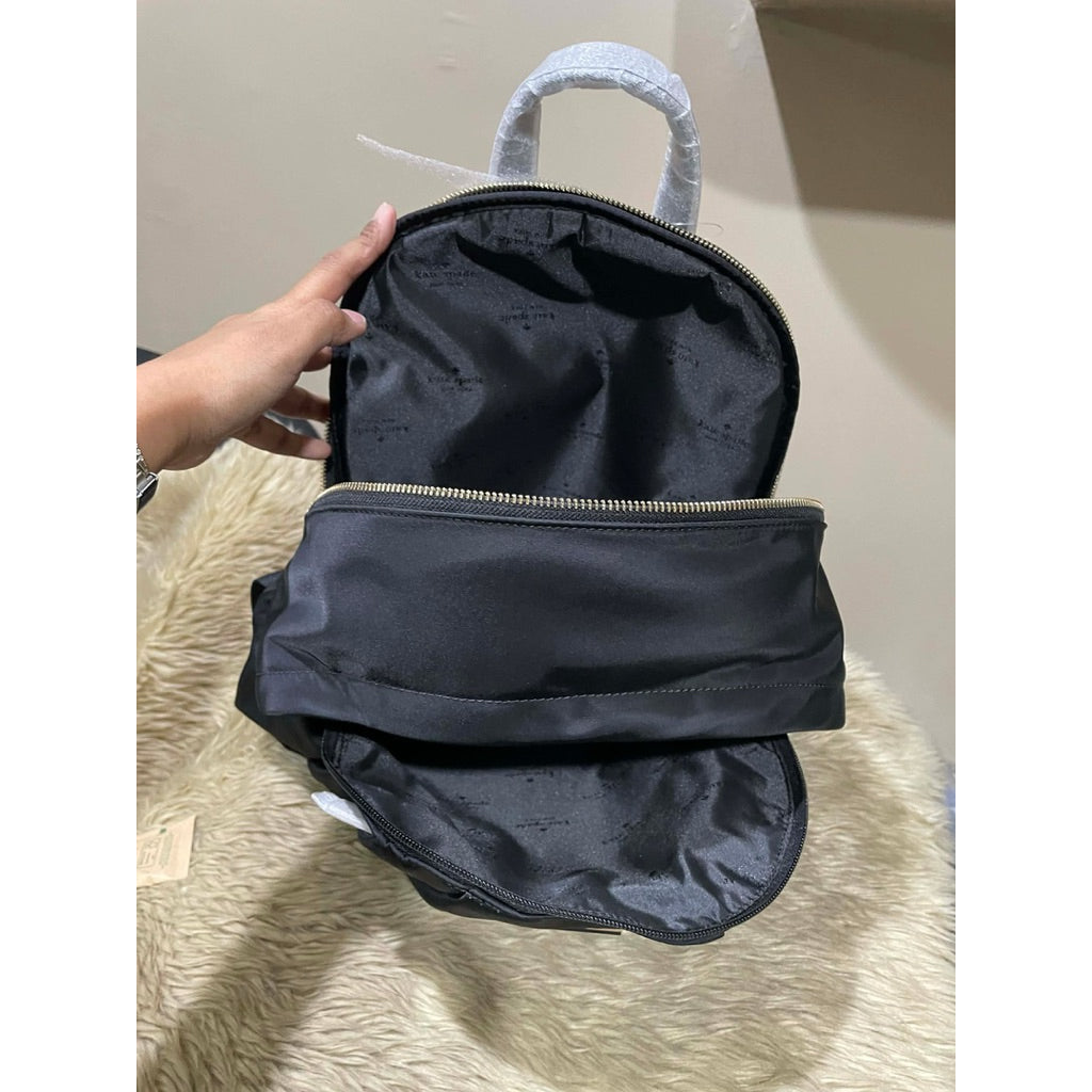 ORIG & IMPORTED KS Carter Large Nylon Backpack Bag Black / Cozy Grey