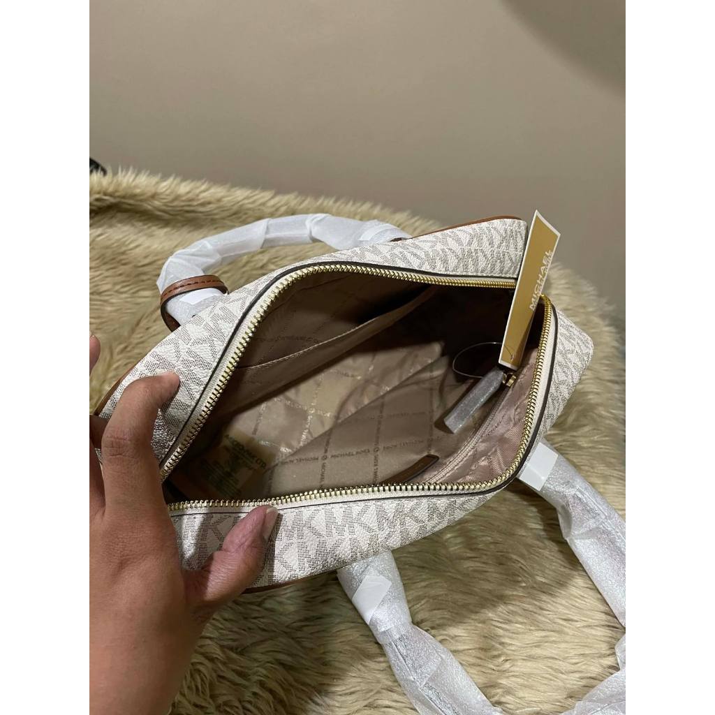 ORIG & IMPORTED MK Thompson Medium Signature Logo Satchel Duffle Brown/White Bag