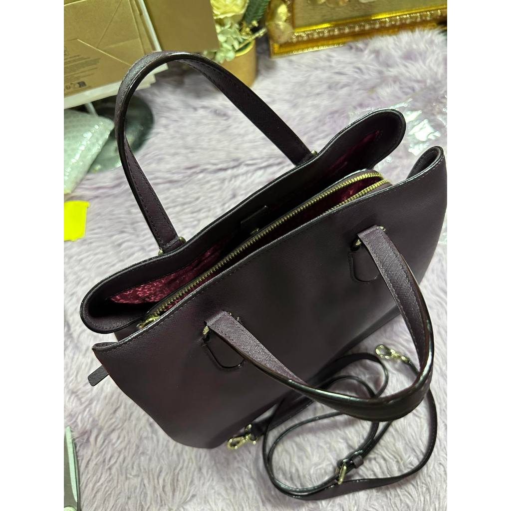 ORIG Preloved Kate Spade KS Evangelie Laurel Way Satchel Maroon Bag