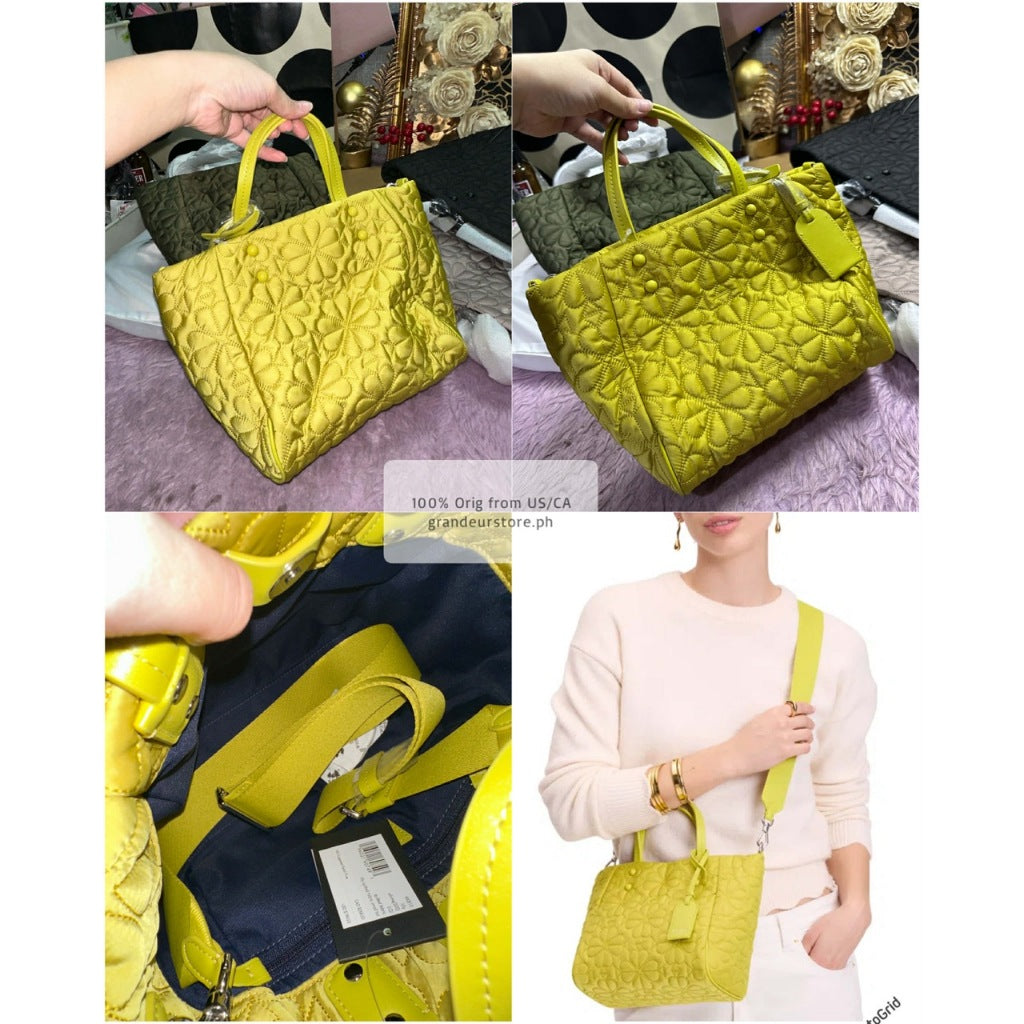 ORIG & IMPORTED KS Retail Tilly Quilted Small Tote Nylon Purple/Black/Pink/Brown/Green Bag