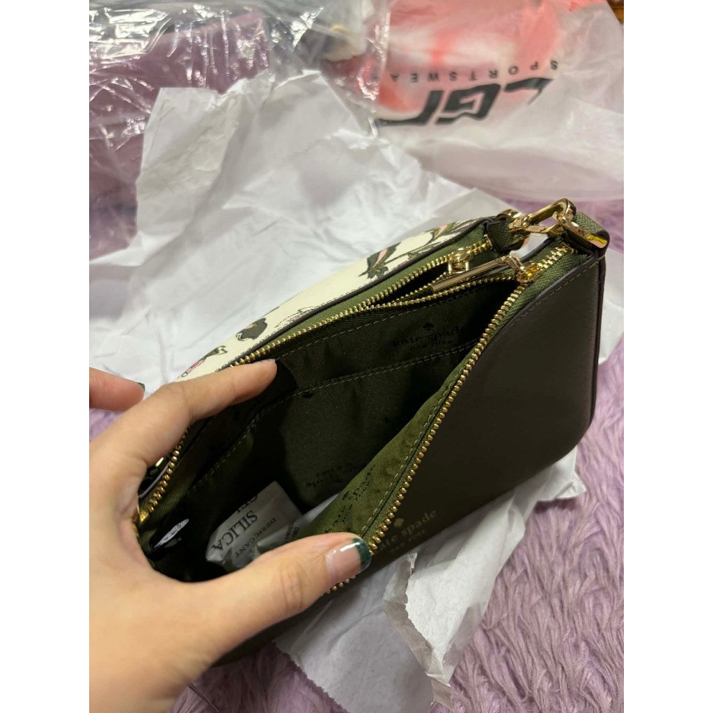 ORIG & IMPORTED KS Duet Floral Small Crossbody Green Bag
