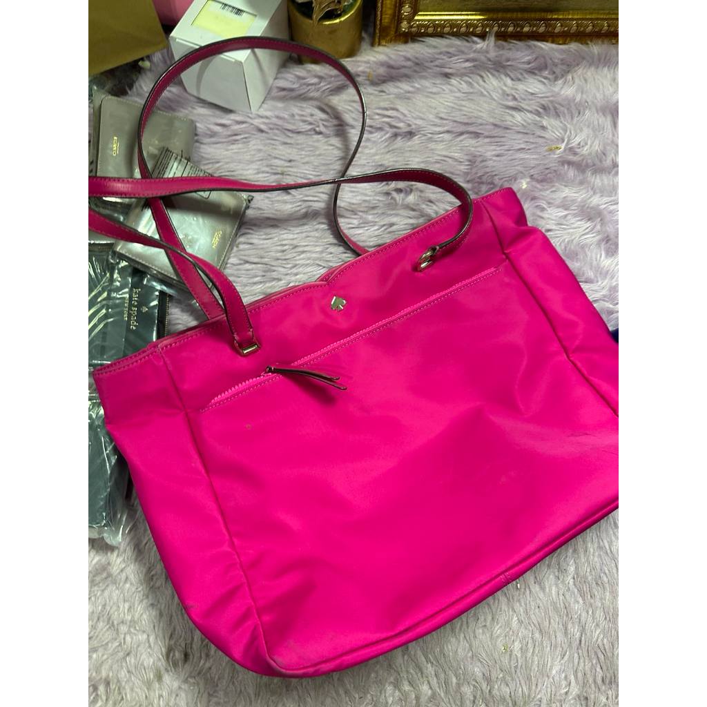 ORIG Preloved KS Jae Large Nylon Pink Tote Bag
