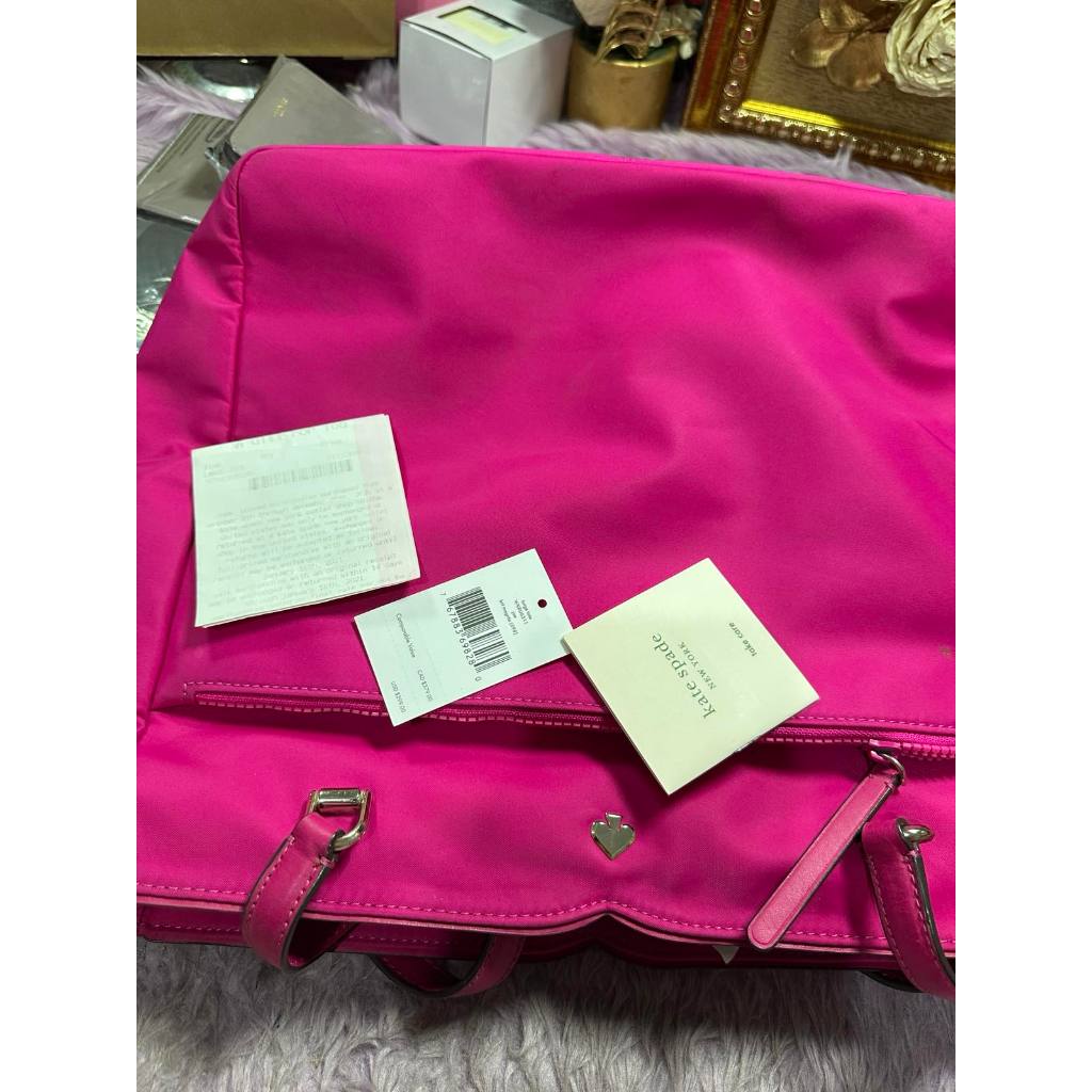 ORIG Preloved KS Jae Large Nylon Pink Tote Bag