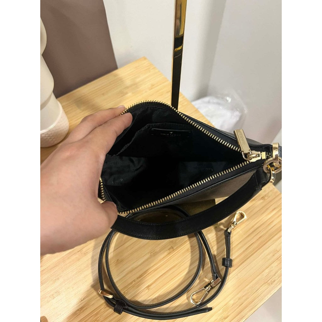 ORIG Preloved KS Paige Convertible Medium Crossbody Black Bag