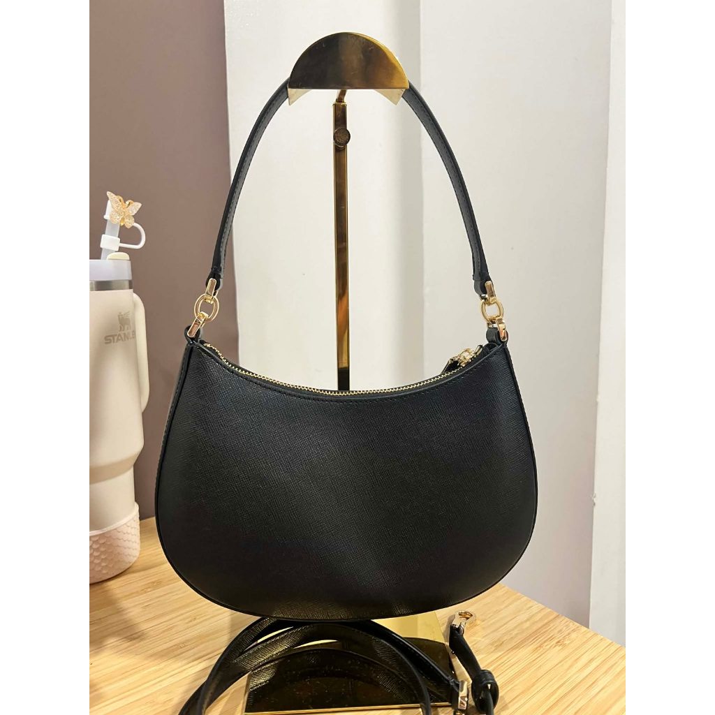 ORIG Preloved KS Paige Convertible Medium Crossbody Black Bag