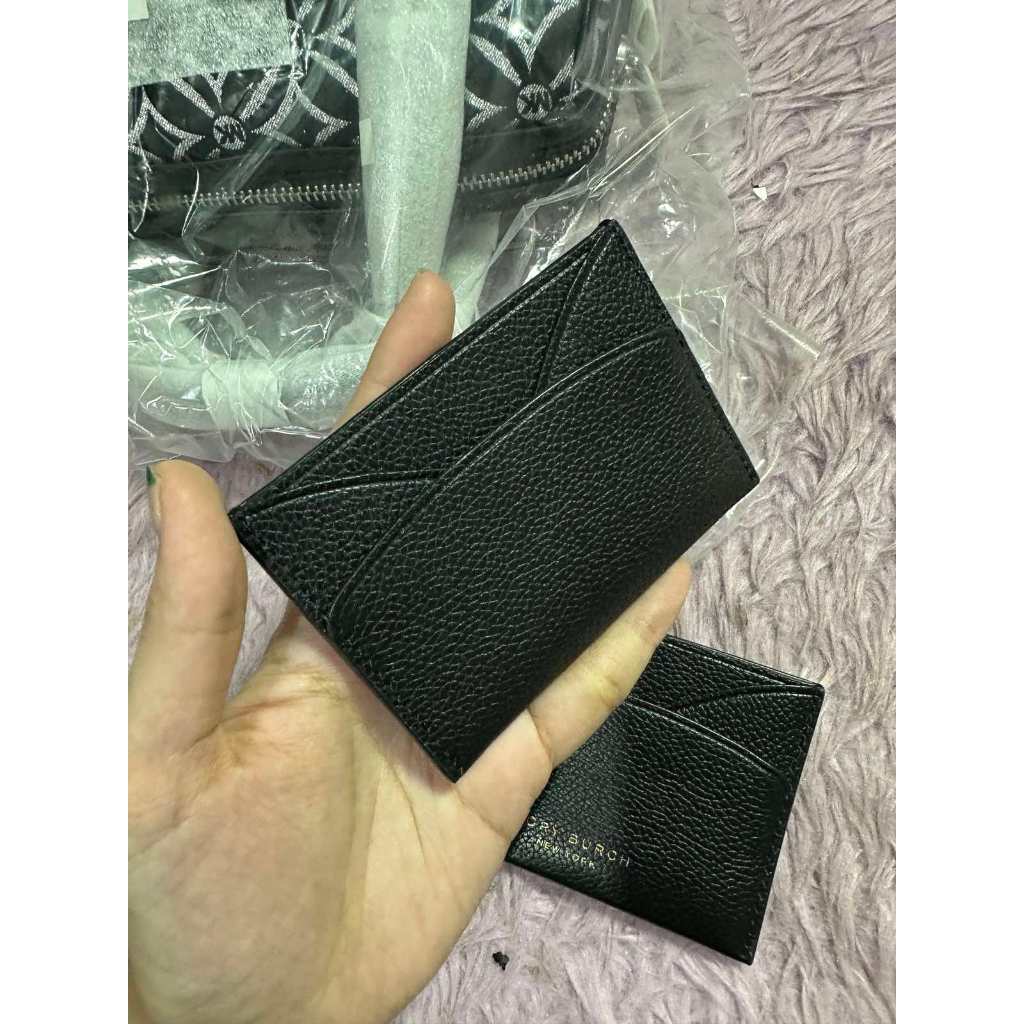 ORIG & IMPORTED TB Romy Flat Card Case Black Slim Wallet