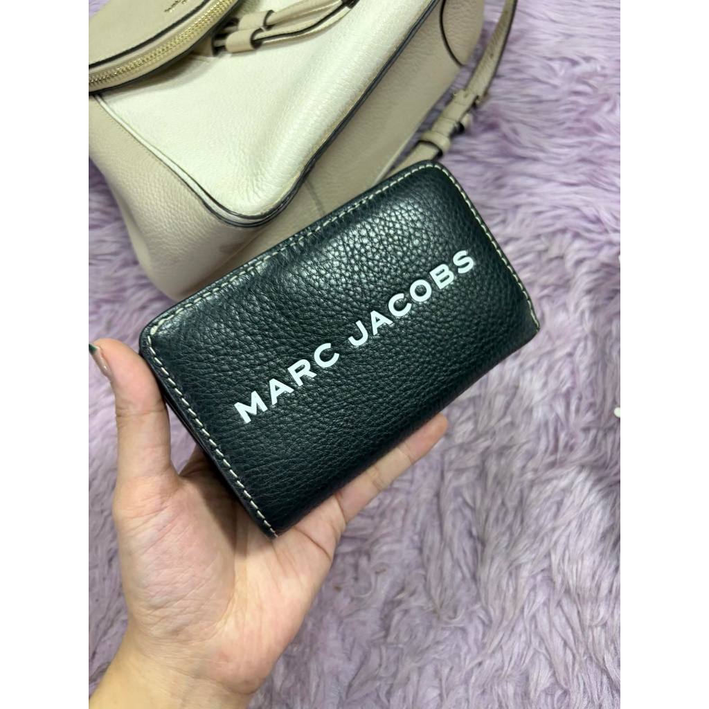 ORIG Preloved MJ The Leather Mini Compact Black Wallet