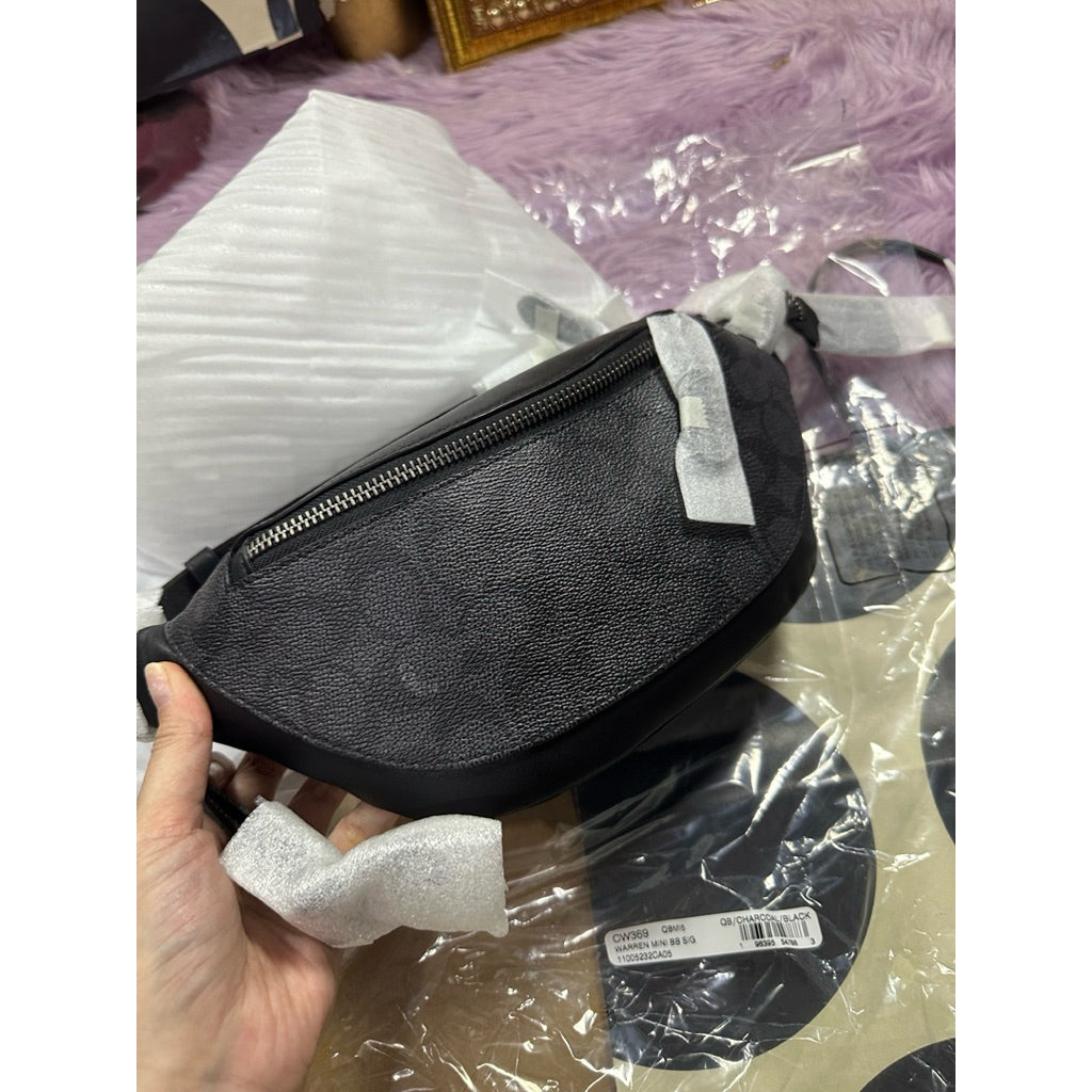 ORIG & IMPORTED CCH Warren Mini Belt Men Black Bag In Signature Canvas