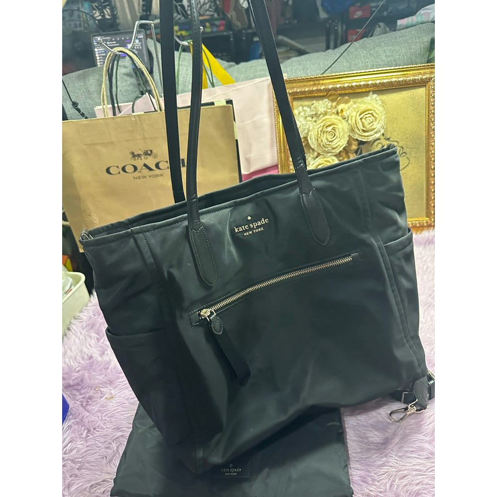 ORIG Preloved KS Chelsea Baby Large Tote Nylon Black Bag