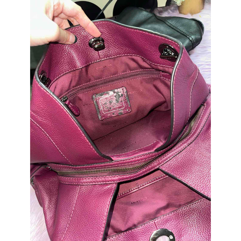 ORIG Preloved CCH Turnlock Edie Shoulder Purple Bag
