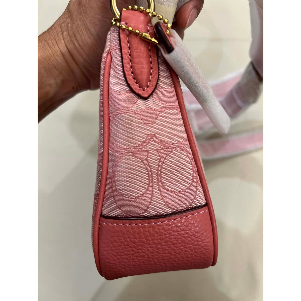 ORIG & IMPORTED CCH Lonnie Baguette Shoulder Bag in Signature Taffy Pink