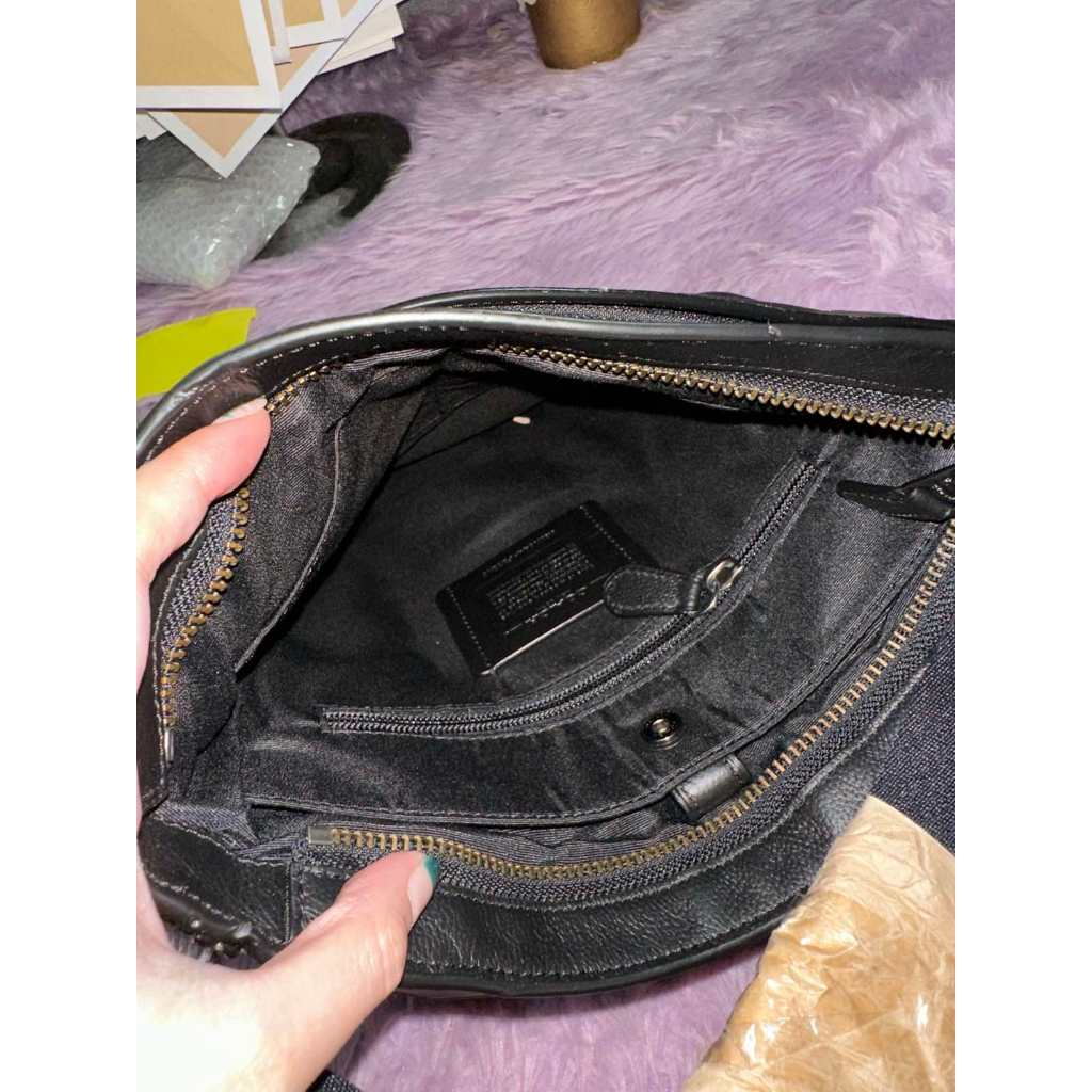 ORIG & IMPORTED CCH Charles Crossbody Men Black File Slim Bag