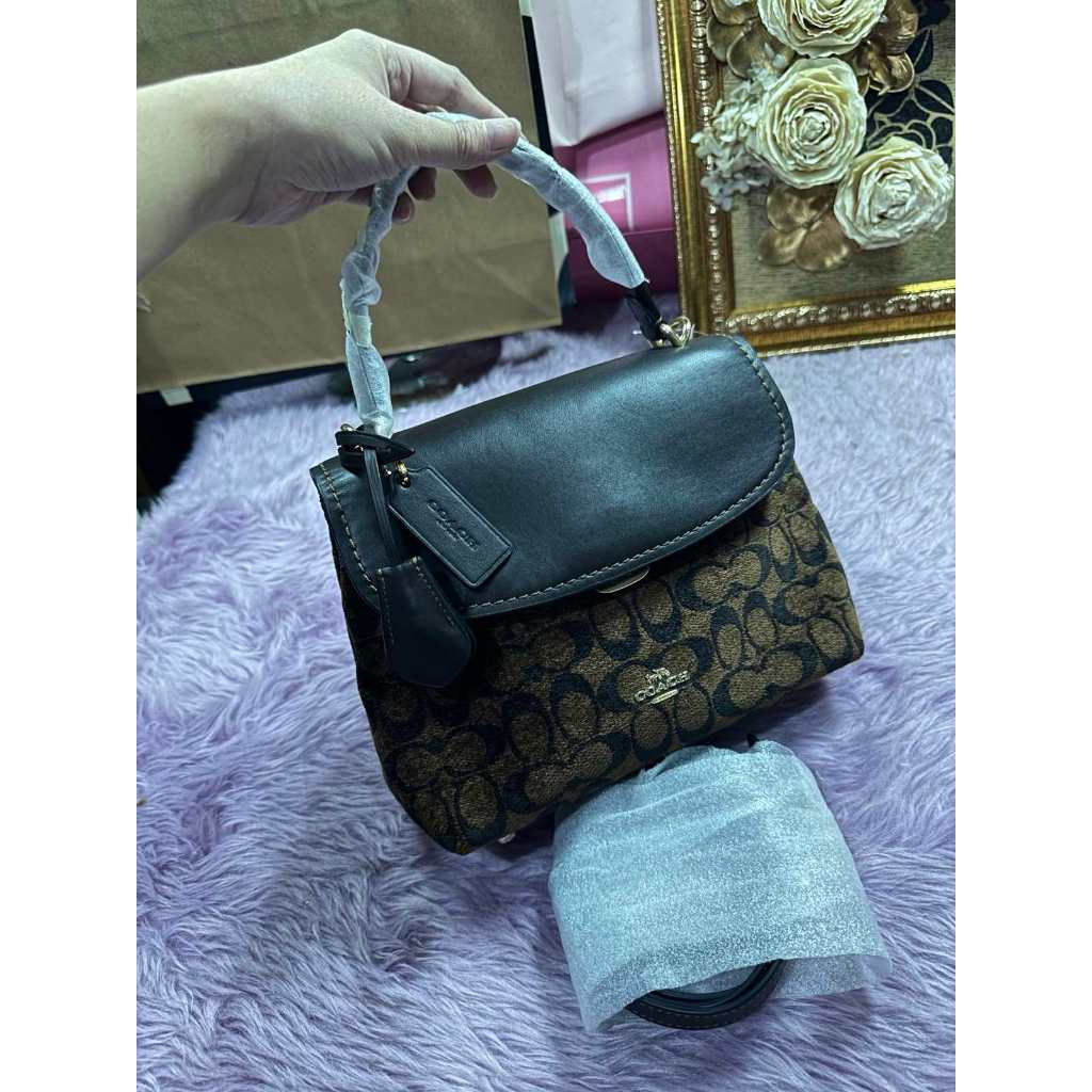 ORIG & IMPORTED CCH Emory Top Handle Walnut Brown Bag In Signature Chenille