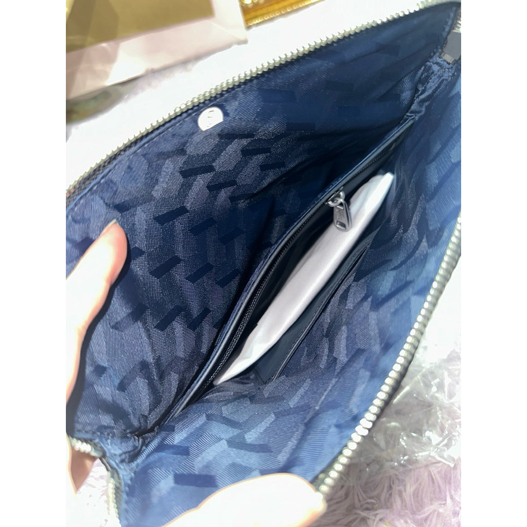 ORIG & IMPORTED Lacoste Chantaco Slim Flat Leather Men Black Bag