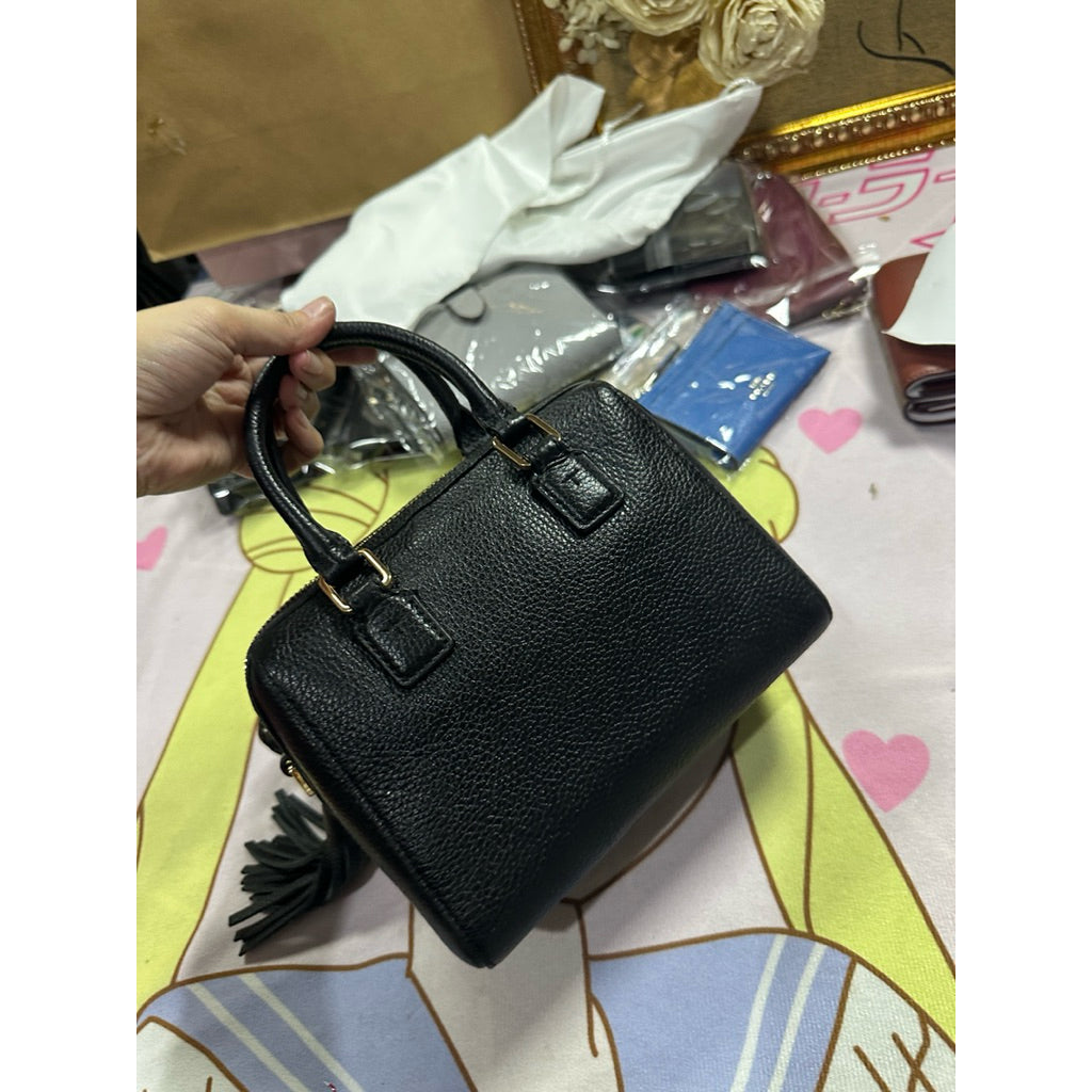 ORIG Preloved TB Thea Mini Web Satchel Black Bag