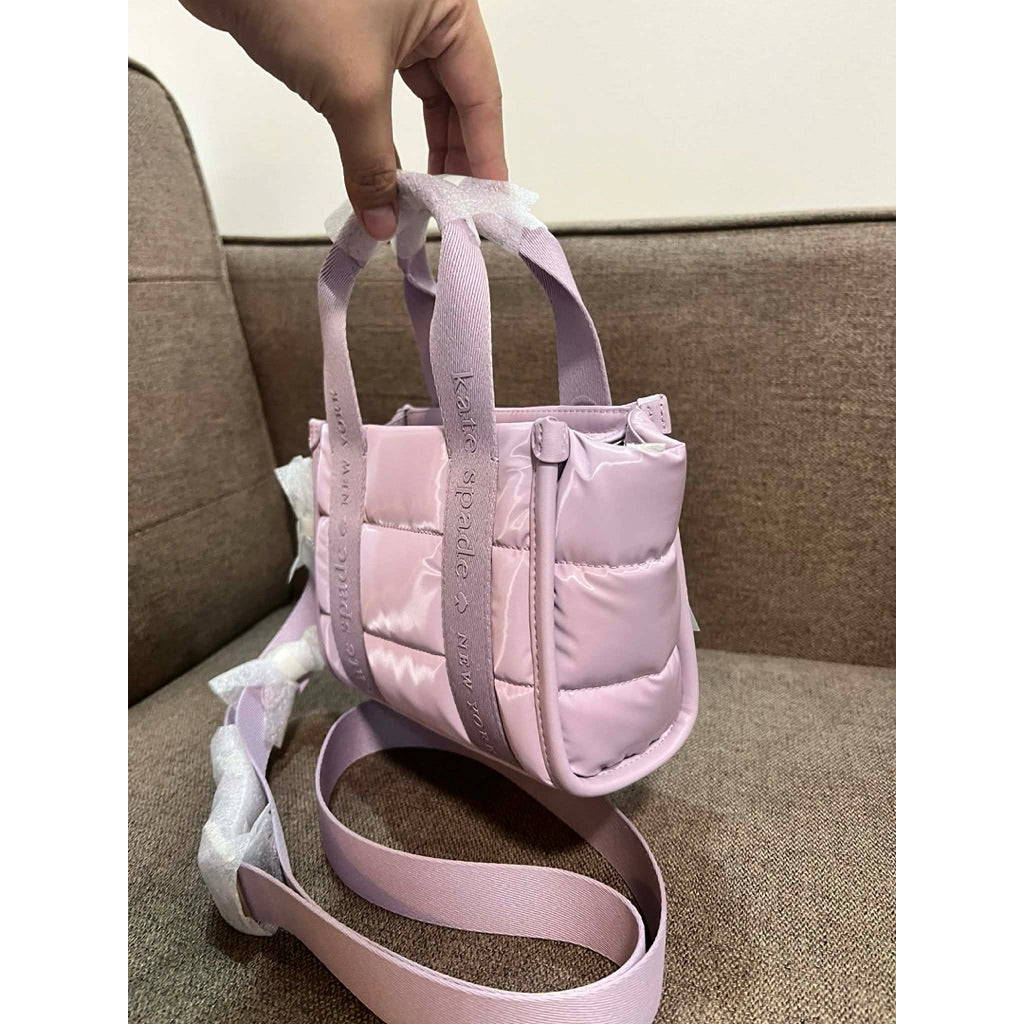 ORIG & IMPORTED KS Kip Puffy Mini Tote Bag Lavender Smoke Purple