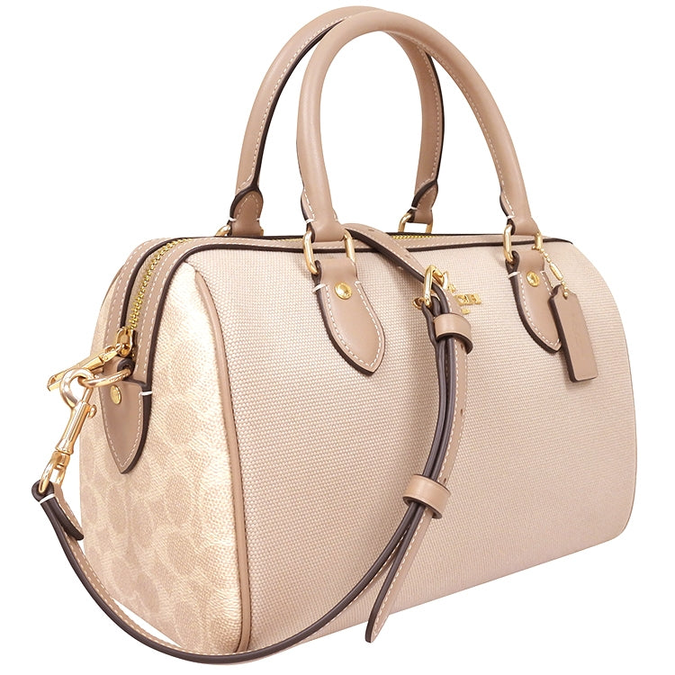 ORIG & IMPORTED CCH Rowan Satchel Bag In Colorblock Beige/Taupe