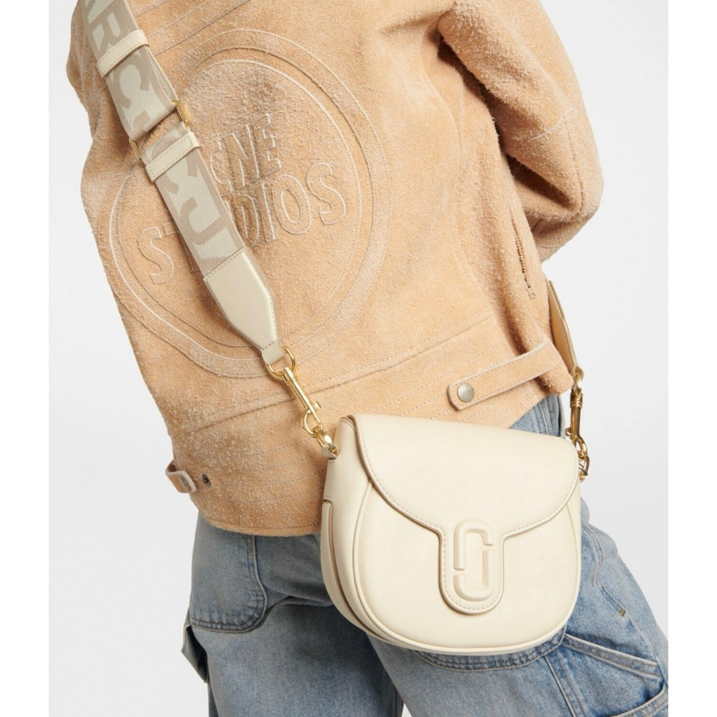 ORIG & IMPORTED MJ The Saddle Crossbody White Flap Bag