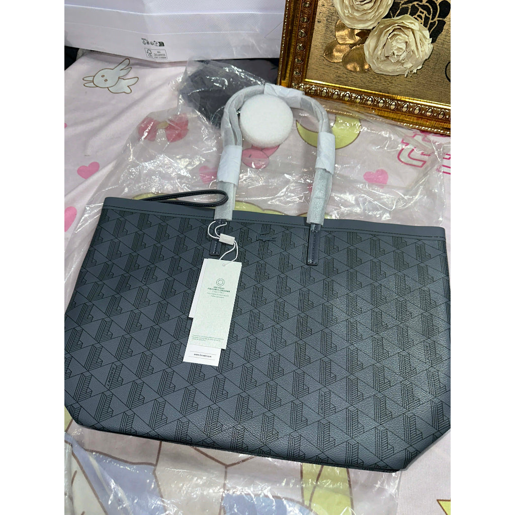 ORIG & IMPORTED LCT Women's Zely Medium & Small Tote Bag with Pouch Beige Chipmunk Black Blue