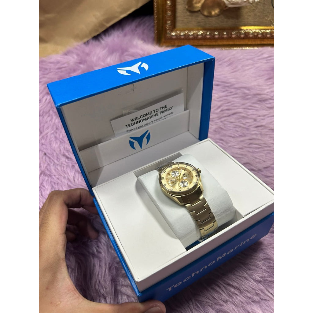 ORIG & IMPORTED Technomarine OCEAN 36mm TM-318111 Gold Lady's Watch