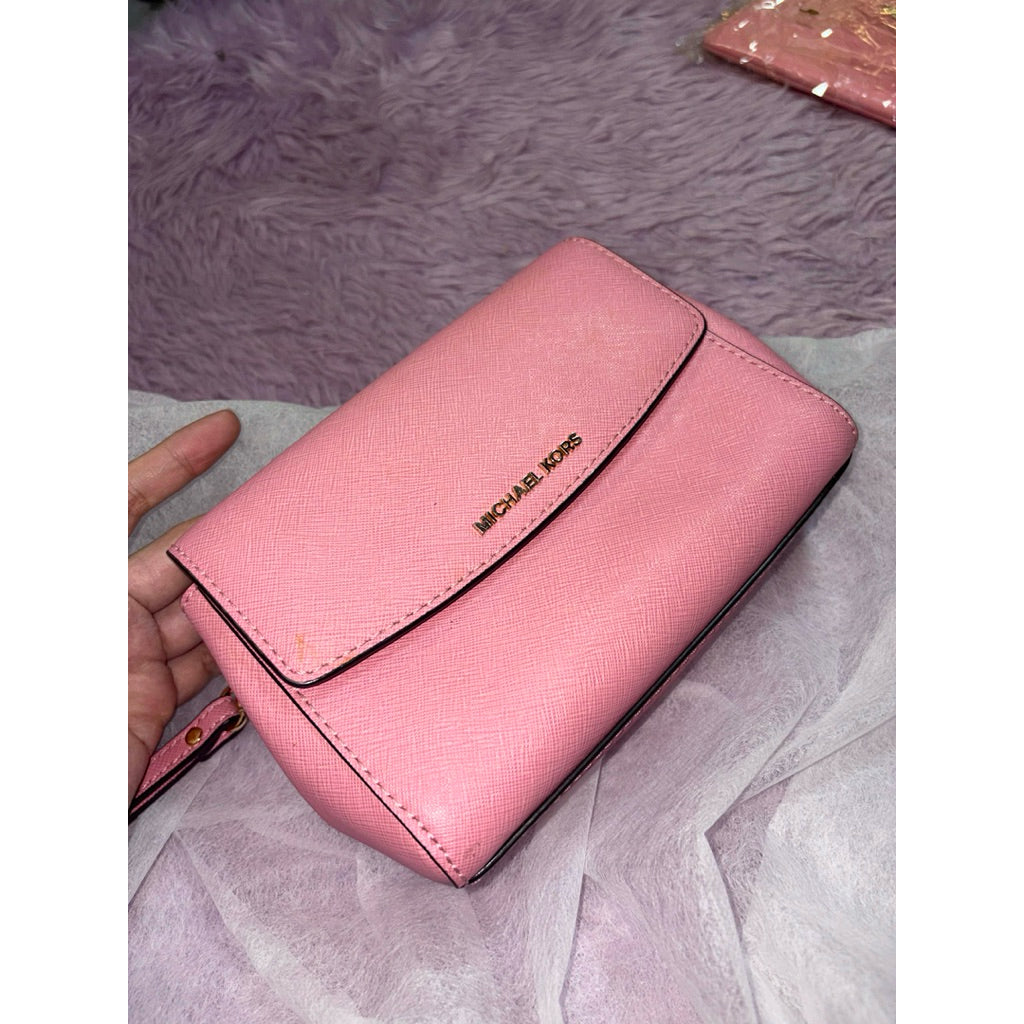 ORIG Preloved MK Pink Wristlet Wallet Makeup Pouch