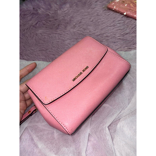 ORIG Preloved MK Pink Wristlet Wallet Makeup Pouch