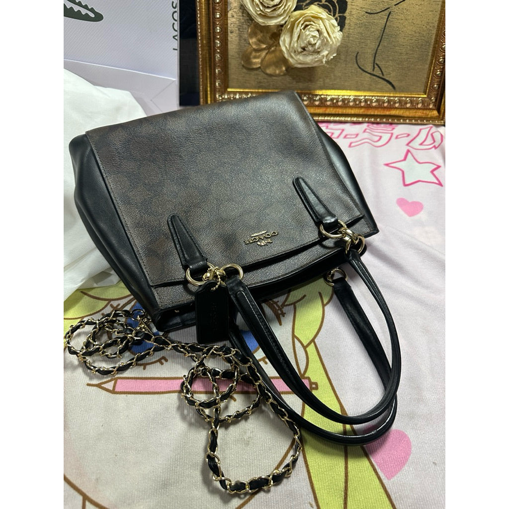 ORIG Preloved CCH Minetta Signature Brown/Black Satchel Bag