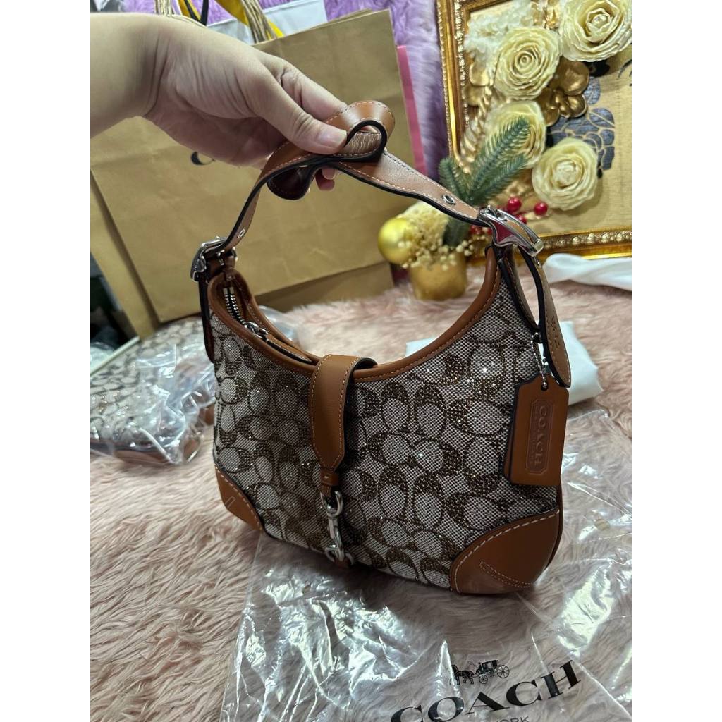 ORIG & IMPORTED CCH Retail Hamptons Hobo Small Shoulder Brown Bag