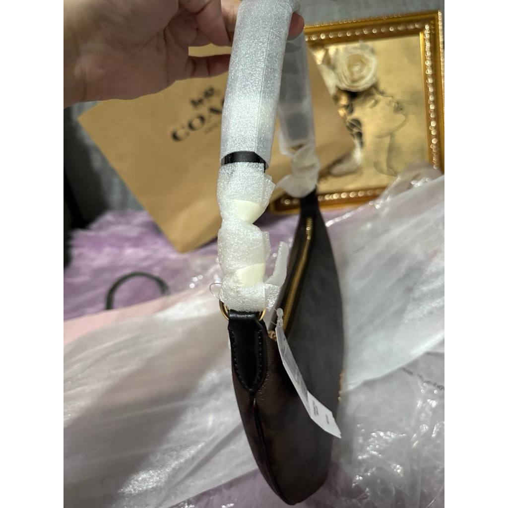 ORIG & IMPORTED CCH Payton Hobo Bag In Signature Canvas Brown Black