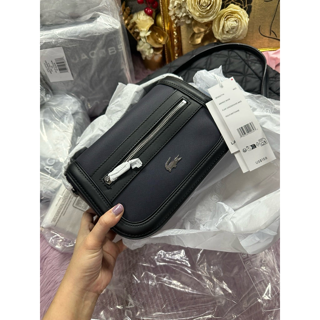 ORIG & IMPORTED LCT Nilly Petit Piqué Flap Close Small Black/Blue Bag