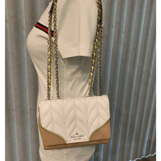 ORIG Preloved KS Emelyn Mini Briar Lane Quilted Chain Crossbody Brown Bag
