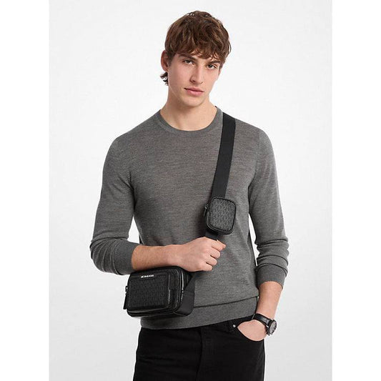 ORIG & IMPORTED MK Cooper Signature Logo Camera Crossbody Bag With Pouch