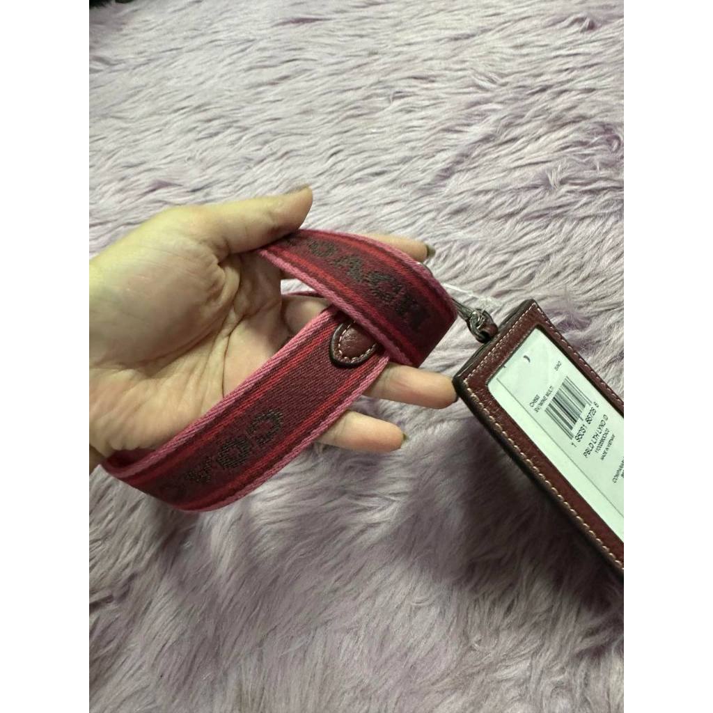 ORIG & IMPORTED CCH Leather ID Lanyard Wine Maroon