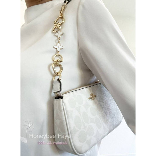 ORIG & IMPORTED CCH Nolita 19 In Signature Canvas Glacier White Small Kilikili Bag