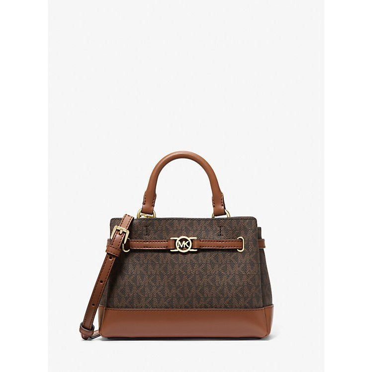 ORIG & IMPORTED MK Reed Extra-Small Signature Logo Satchel Bag Brown