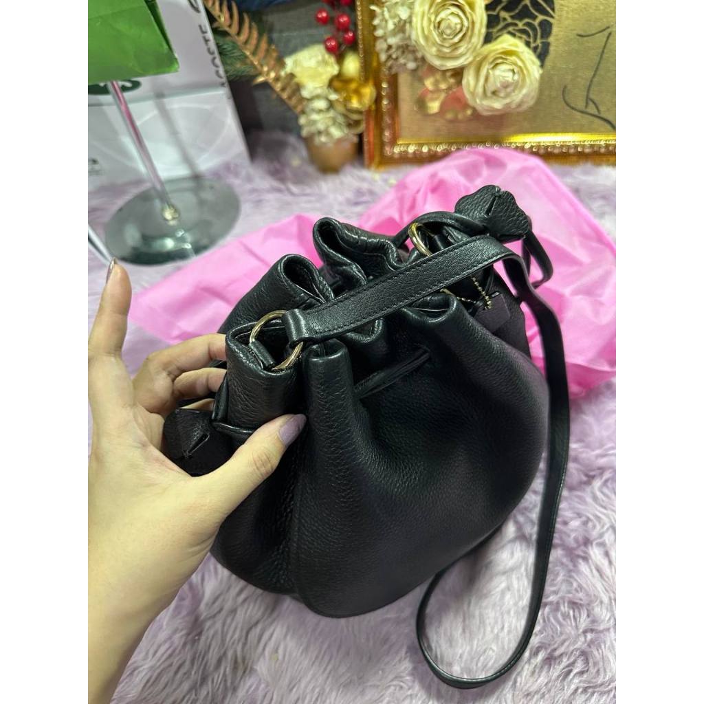 ORIG Preloved RARE CCH Petal Bag 22 Small Bucket Black Bag
