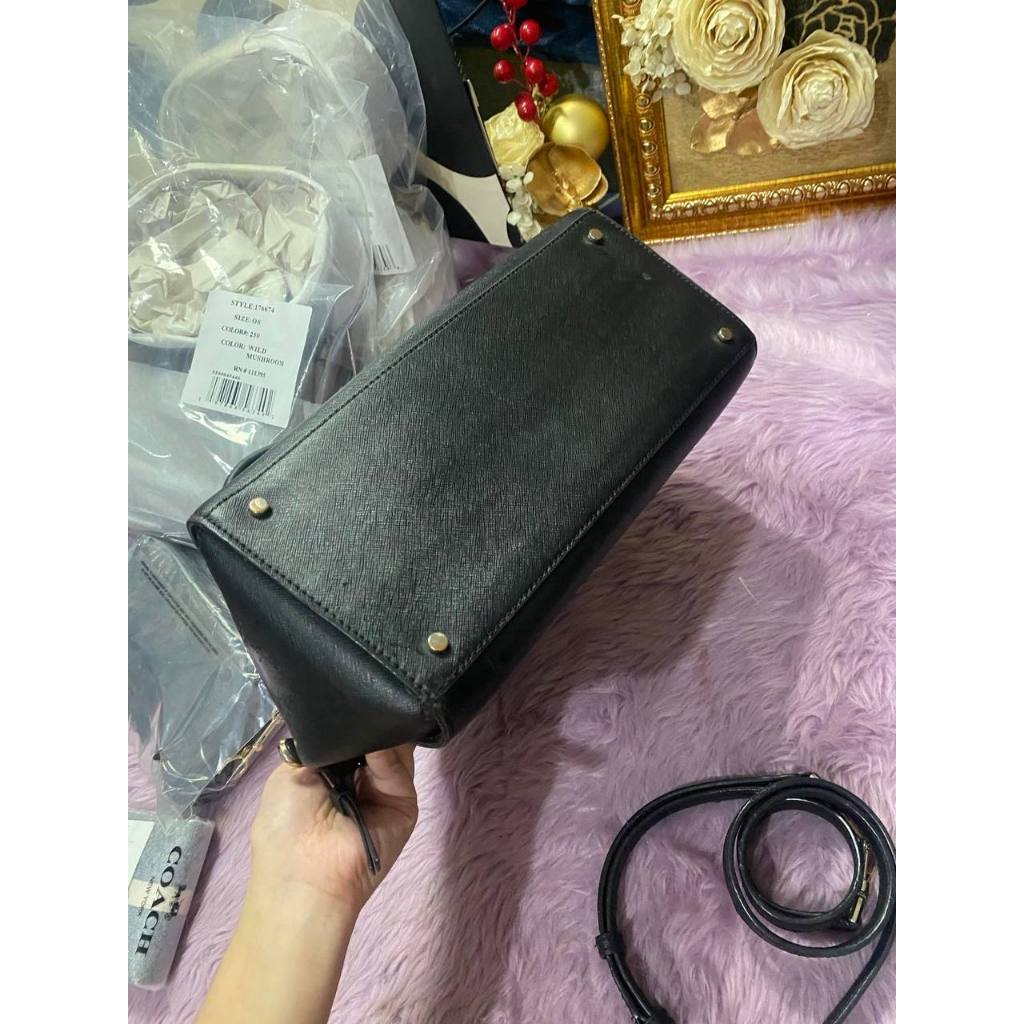 ORIG Preloved KS Reiley Medium Dome Satchel Black Bag